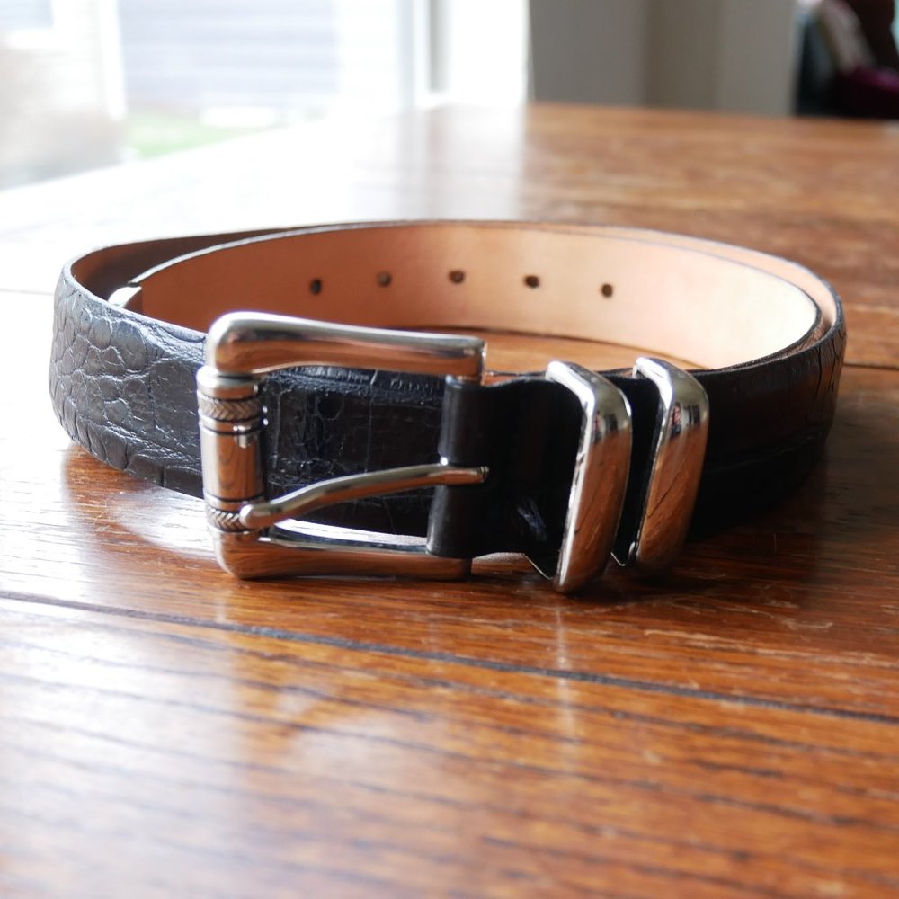 Handmade Alligator Grain, Italian Clafskin Leather